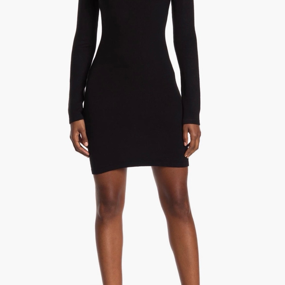 French Connection Grey Long Sleeve Turtleneck Dress